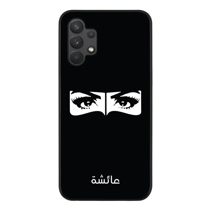 Samsung Galaxy A32 4G / Rugged Black Custom Name Niqabi Eye, Phone Case - Samsung A Series - Stylizedd.com