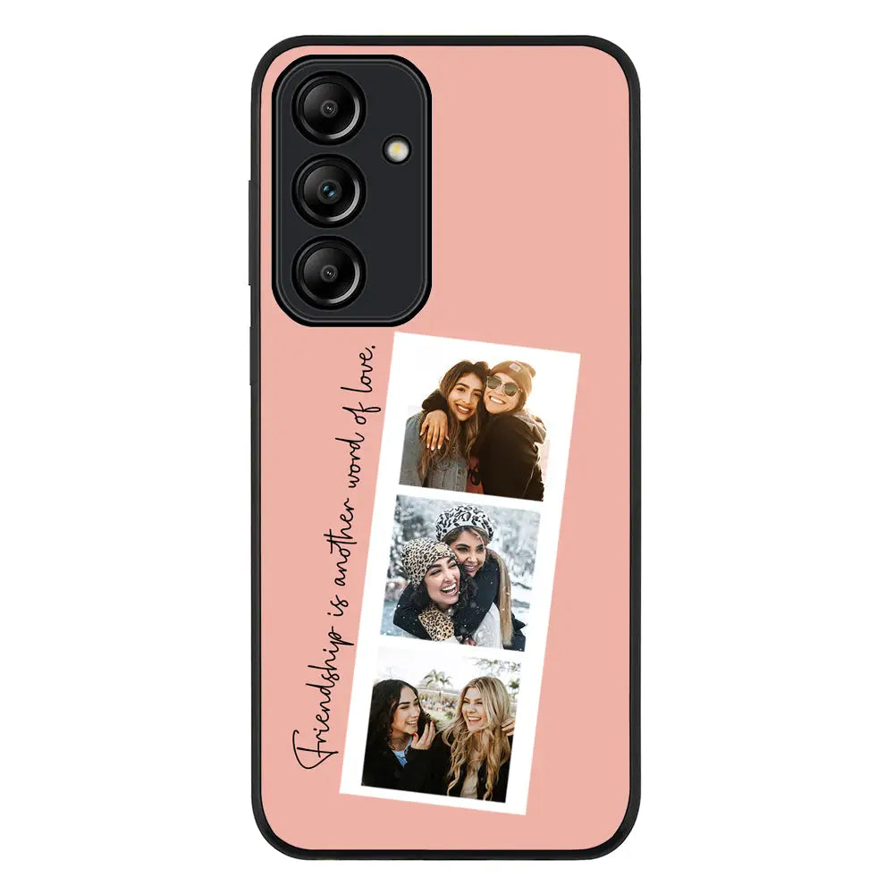 Custom Photo Strip Polaroid Style Phone Case - Samsung A Series - Galaxy A35 / Rugged Black