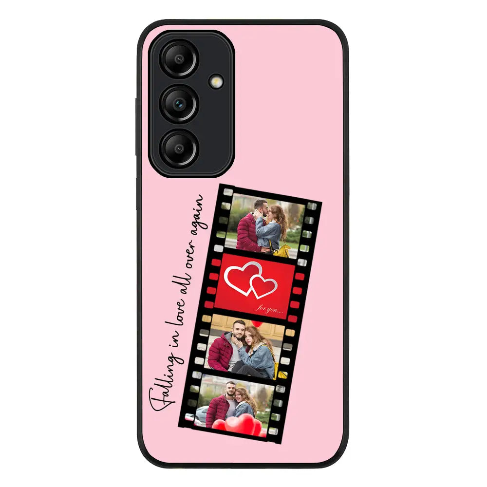 Custom Valentine Photo Film Strips Phone Case - Samsung A Series - Galaxy A35 / Rugged Black