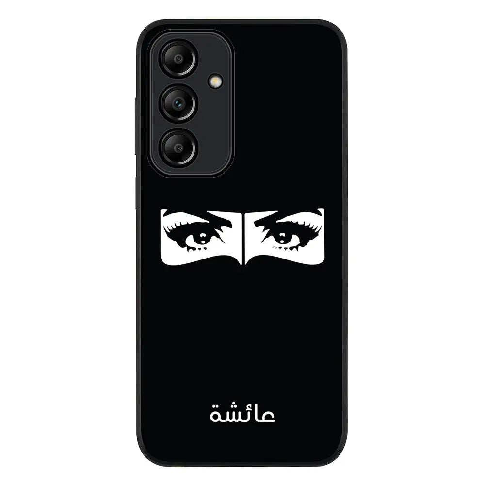 Samsung Galaxy A35 / Rugged Black Custom Name Niqabi Eye, Phone Case - Samsung A Series - Stylizedd.com