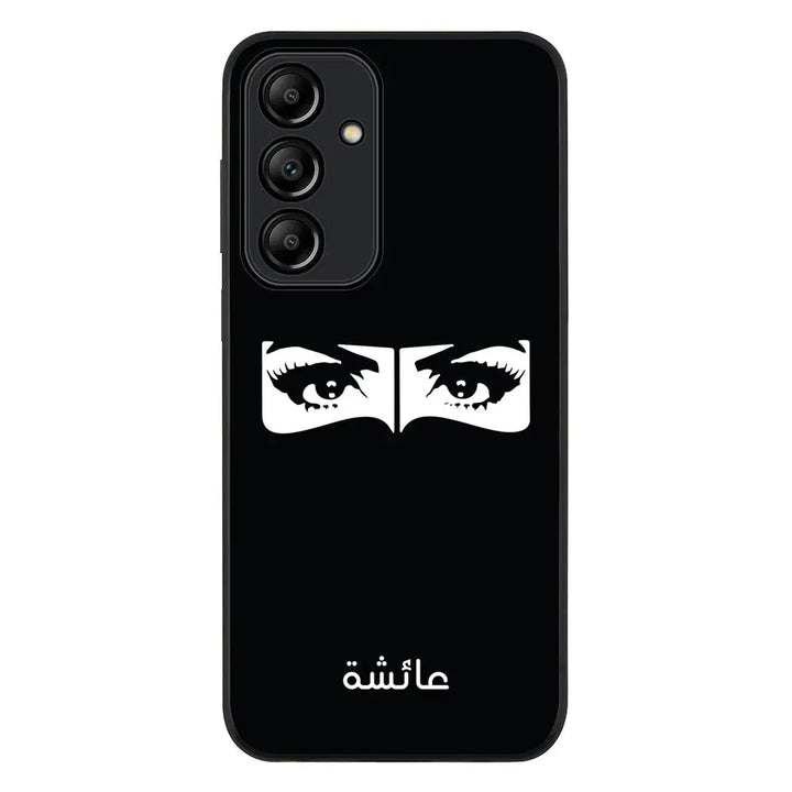 Samsung Galaxy A35 / Rugged Black Custom Name Niqabi Eye, Phone Case - Samsung A Series - Stylizedd.com