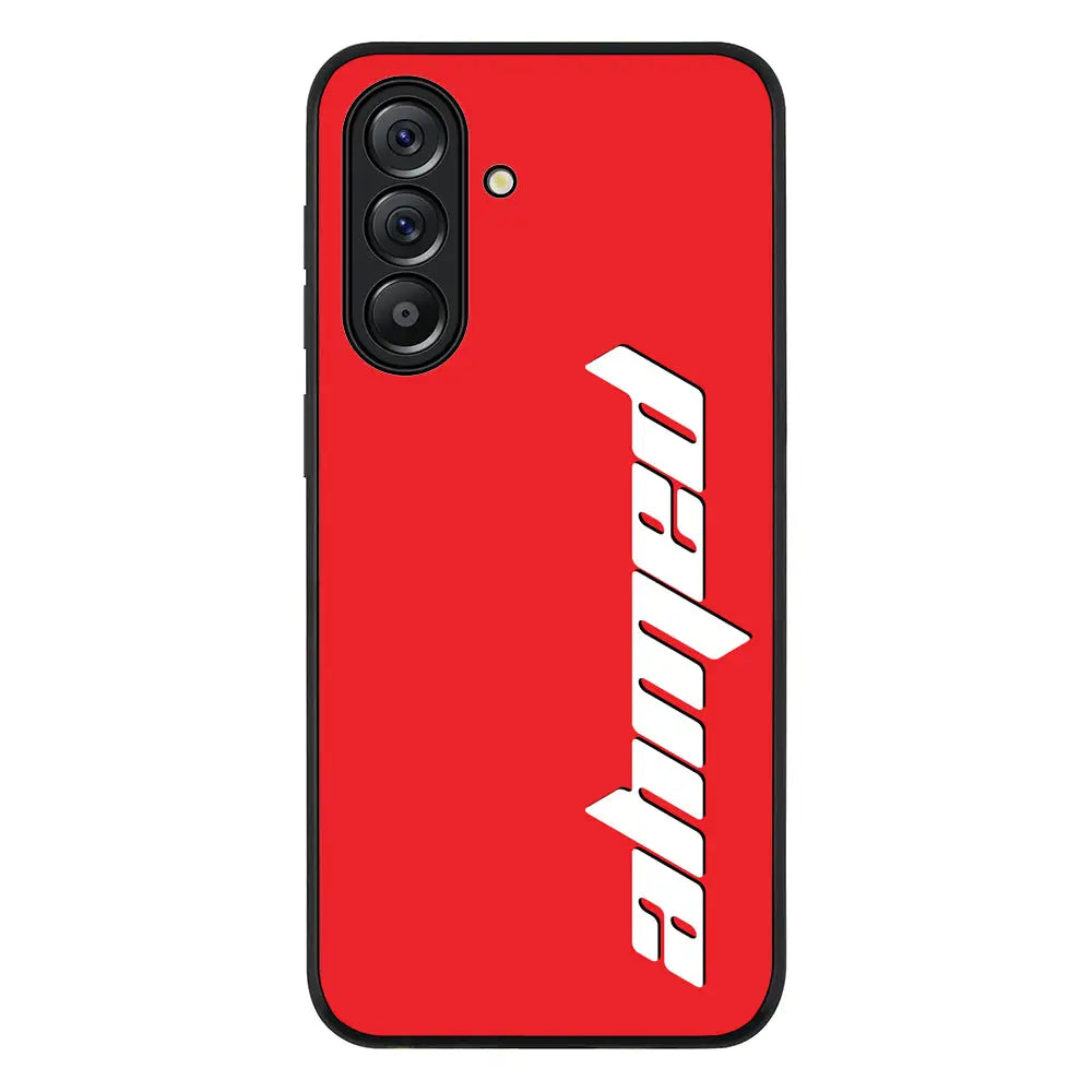 Custom Text Vertical Name Phone Case - Samsung A Series - Galaxy A36 / Rugged Black - Stylizedd