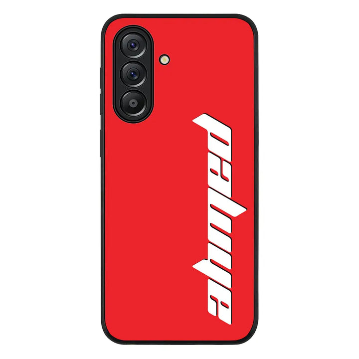 Custom Text Vertical Name Phone Case - Samsung A Series - Galaxy A36 / Rugged Black - Stylizedd