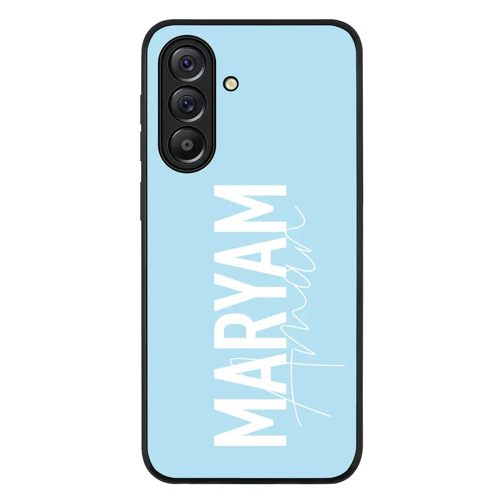 Personalized Name Vertical Phone Case - Samsung A Series - Galaxy A36 / Rugged Black - Stylizedd
