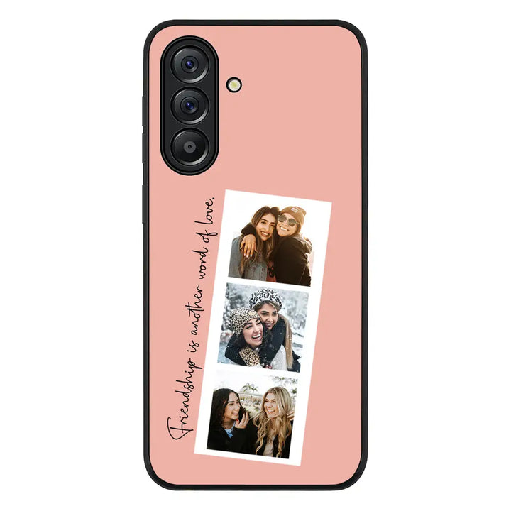 Custom Photo Strip Polaroid Style Phone Case - Samsung A Series - Galaxy A36 / Rugged Black