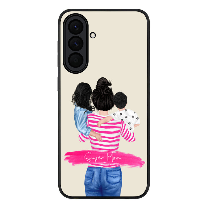 Custom Clipart Text Mother Son & Daughter Phone Case - Samsung A Series