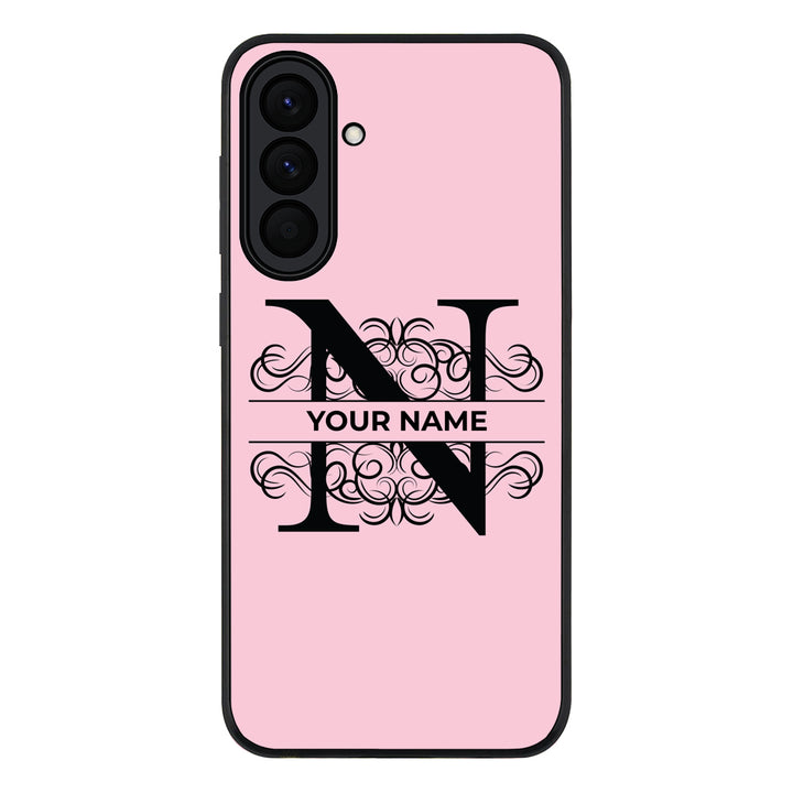Split Floral Initial Phone Case - Samsung A Series
