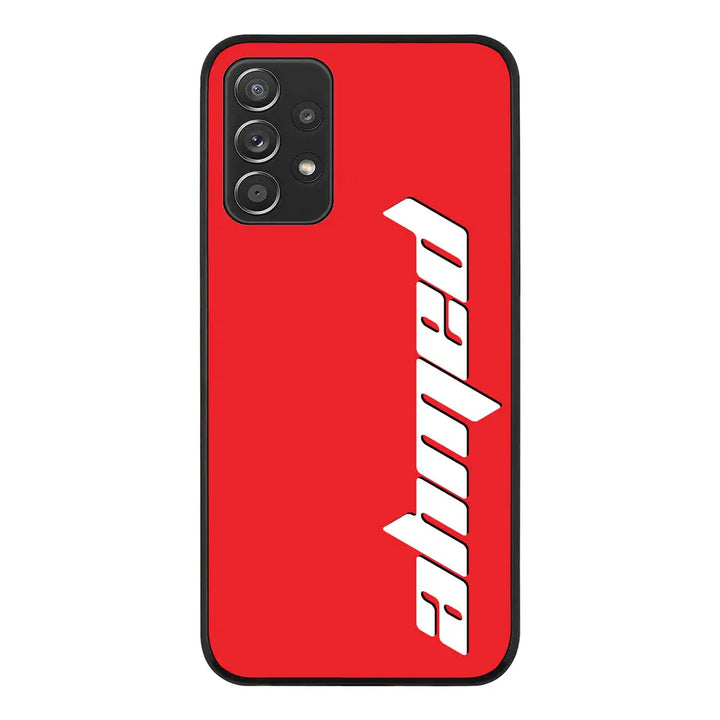 Samsung Galaxy A52 4G / Rugged Black Custom Text, Vertical Name Phone Case - Samsung A Series - Stylizedd.com