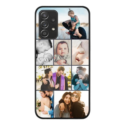 Samsung Galaxy A52 4G / Rugged Black Phone Case Personalised Photo Collage Grid Phone Case - Samsung A Series - Stylizedd
