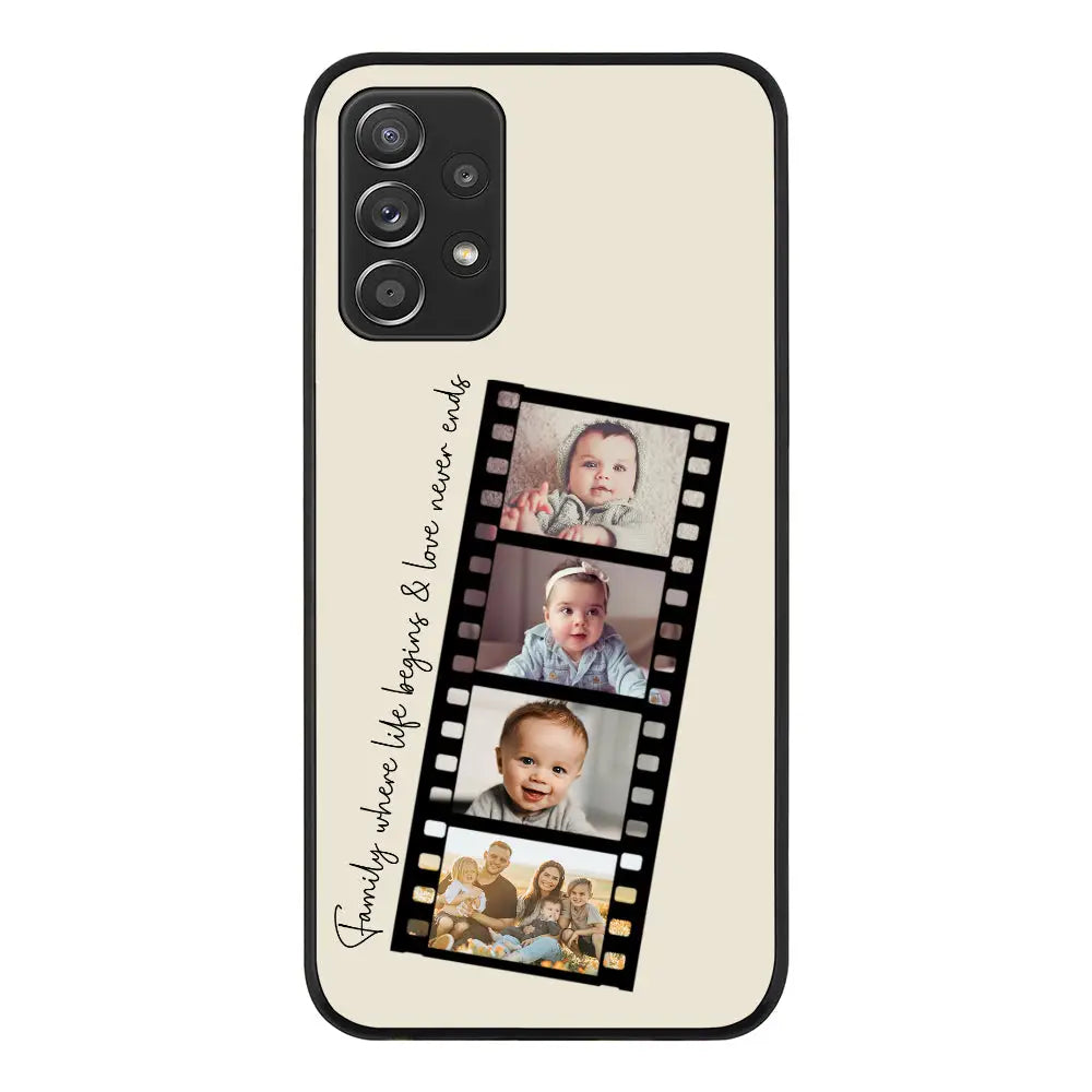 Samsung Galaxy A52 4G / Rugged Black Custom Film Strips Personalised Movie Strip, Phone Case - Samsung A Series - Stylizedd.com