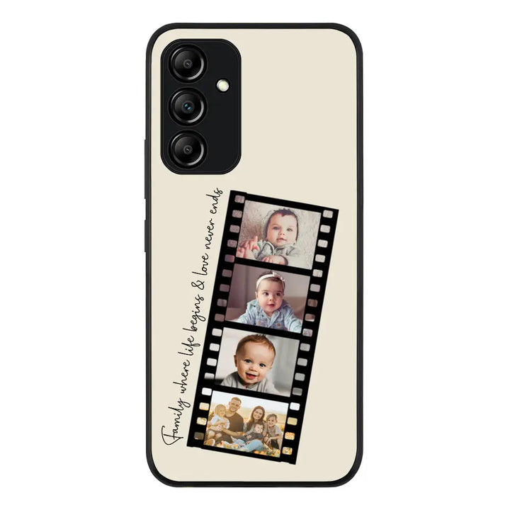 Samsung Galaxy A54 5G / Rugged Black Phone Case Custom Film Strips Personalised Movie Strip, Phone Case - Samsung A Series - Stylizedd