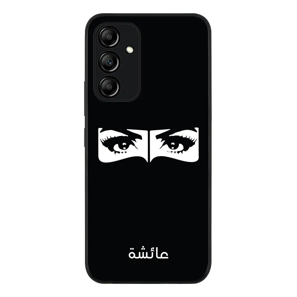 Samsung Galaxy A54 5G / Rugged Black Custom Name Niqabi Eye, Phone Case - Samsung A Series - Stylizedd.com