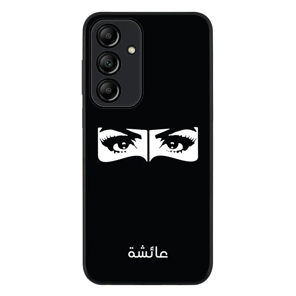 Samsung Galaxy A55 / Rugged Black Custom Name Niqabi Eye, Phone Case - Samsung A Series - Stylizedd.com
