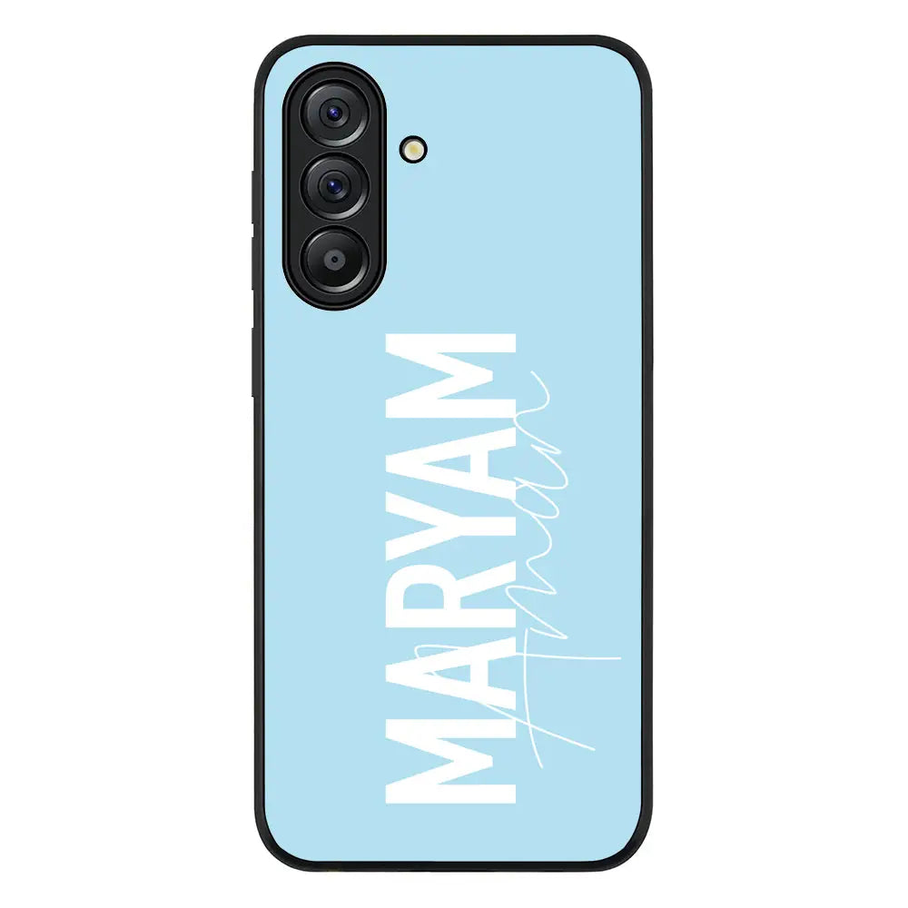 Personalized Name Vertical Phone Case - Samsung A Series - Galaxy A56 / Rugged Black - Stylizedd