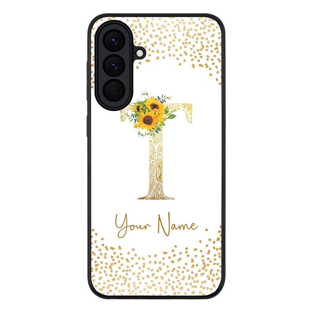 Floral Mandala Initial Phone Case - Samsung A Series