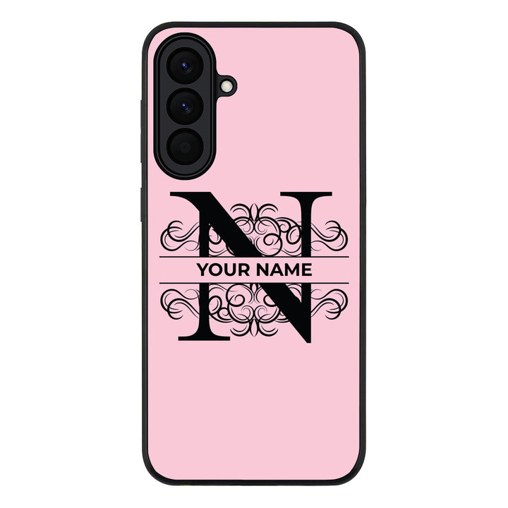 Split Floral Initial Phone Case - Samsung A Series