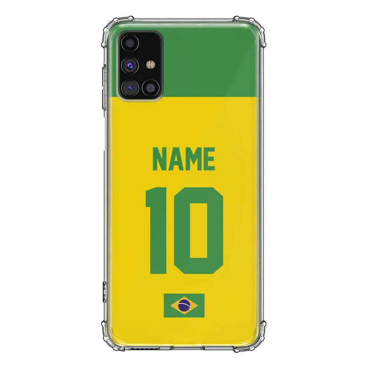 Samsung Galaxy A71 4G / Clear Classic Phone Case Personalized Football Jersey Phone Case Custom Name & Number - Samsung A Series - Stylizedd