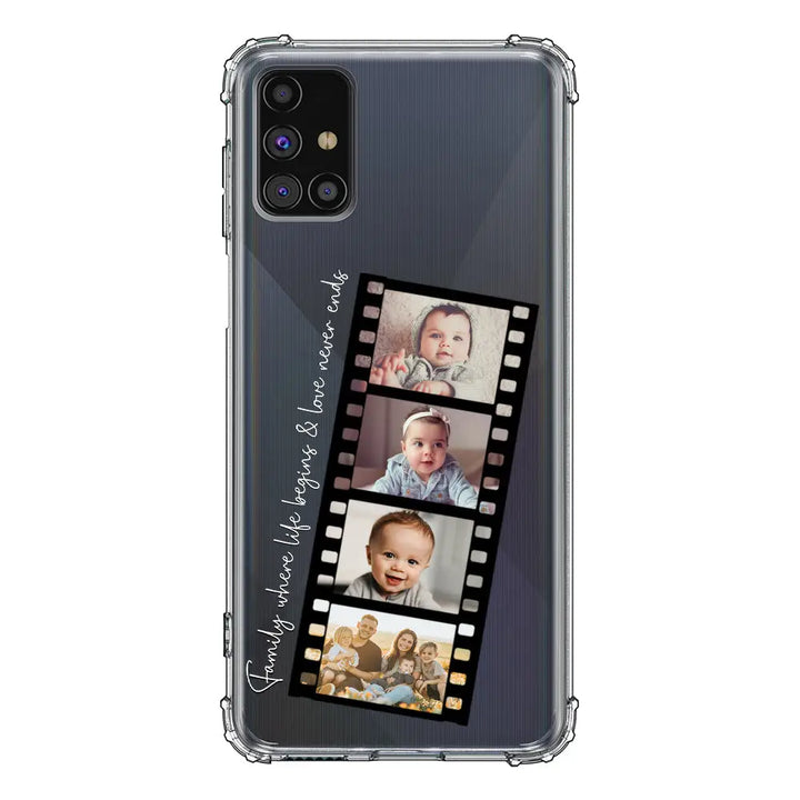 Samsung Galaxy A71 4G / Clear Classic Phone Case Custom Film Strips Personalised Movie Strip, Phone Case - Samsung A Series - Stylizedd