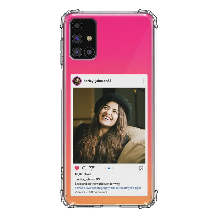Samsung Galaxy A71 4G / Clear Classic Phone Case Custom Photo Instagram Post Template, Phone Case - Samsung A Series - Stylizedd