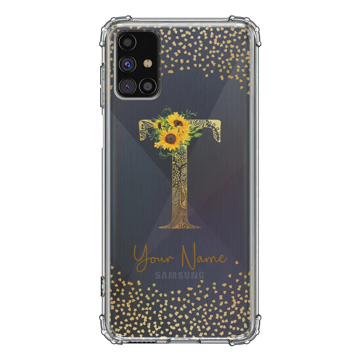 Samsung Galaxy A71 4G / Clear Classic Phone Case Floral Mandala Initial Phone Case - Samsung A Series - Stylizedd