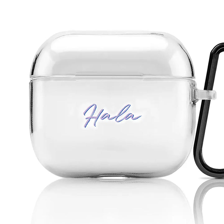 Custom Text My Name Airpods Case - AirPods (3rd generation) / Clear Classic - Stylizedd