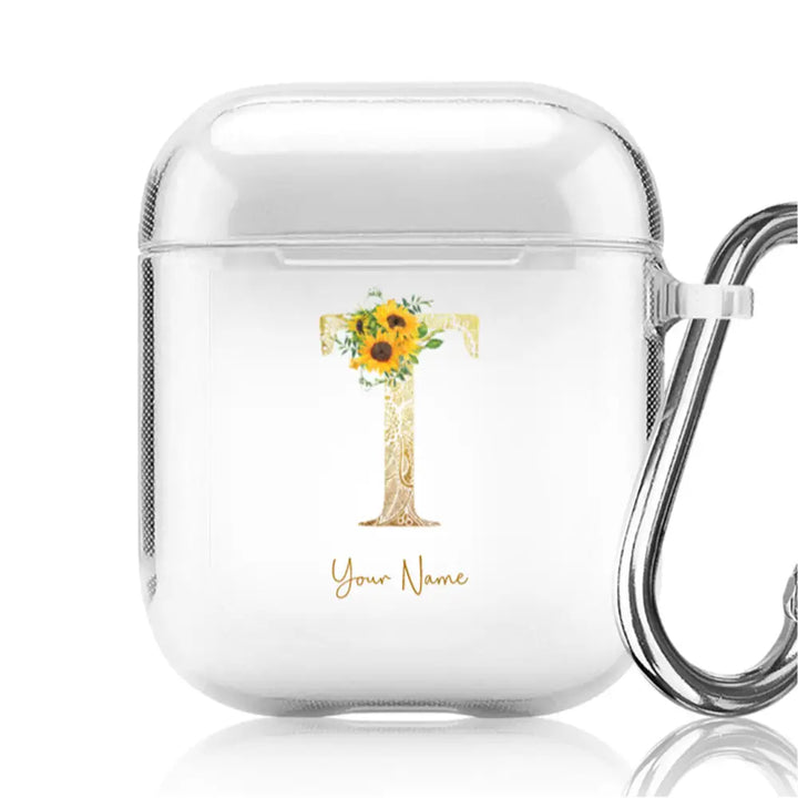 Airpods 2 & 1 / Clear Classic Airpods Case Floral Mandala Initial Airpods Case - Stylizedd.com