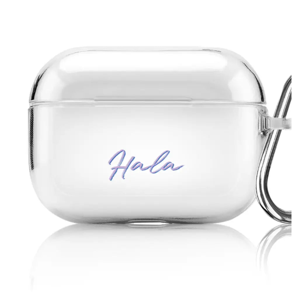 Airpods Pro / Clear Classic Airpods Case Custom Text, My Name Airpods Case - Stylizedd.com