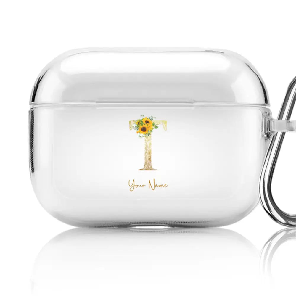 Airpods Pro / Clear Classic Airpods Case Floral Mandala Initial Airpods Case - Stylizedd.com