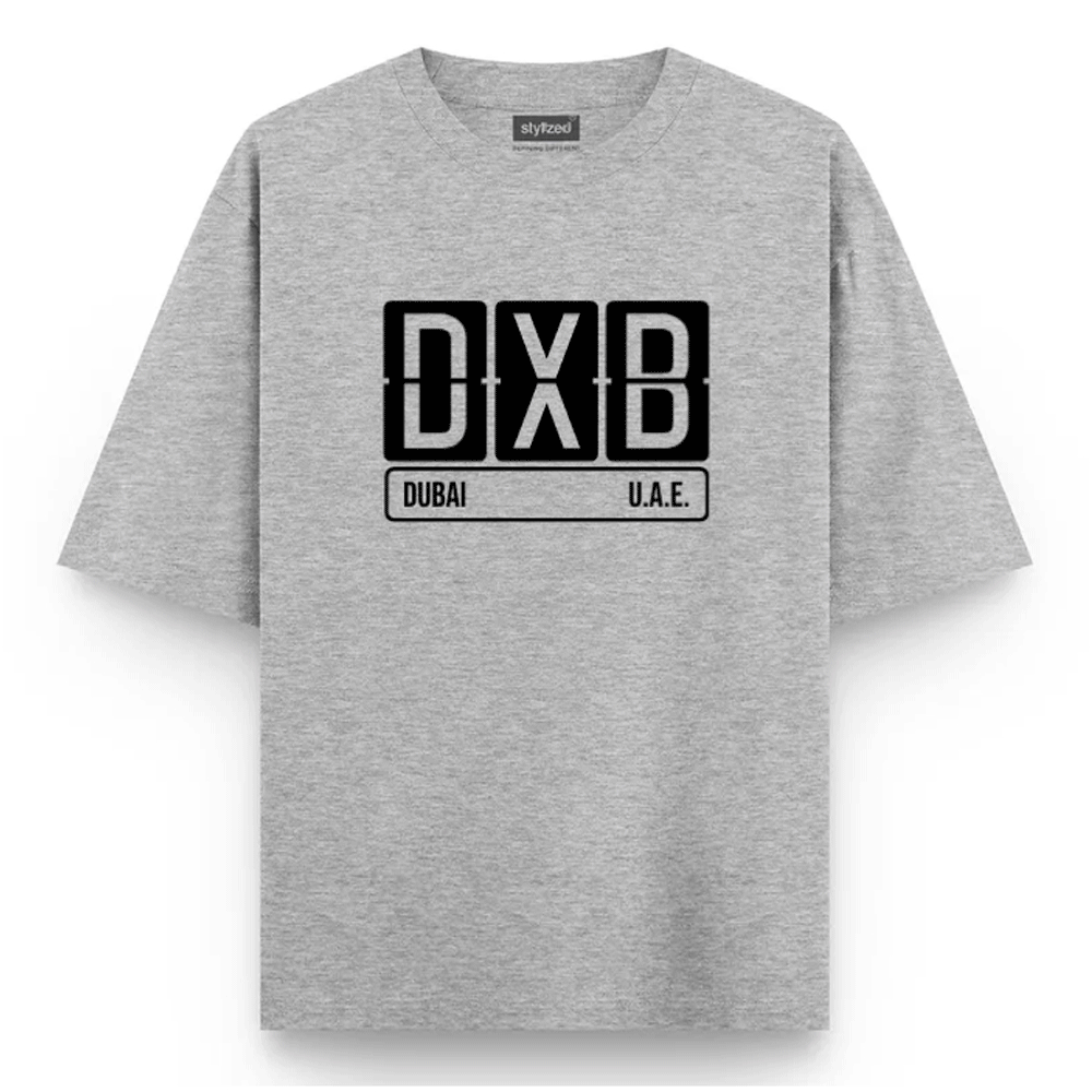 Custom Airport Code Sign T-shirt - Oversize - Light Grey / XS - T-Shirt