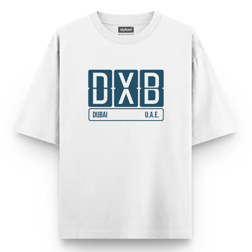 Custom Airport Code Sign T-shirt - Oversize - White / XS - T-Shirt