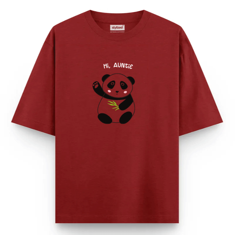Custom Aloha T-shirt - Oversize - Maroon / XS - T-Shirt
