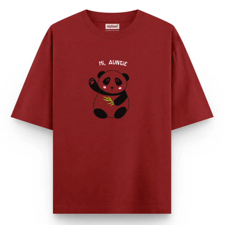 Custom Aloha T-shirt - Oversize - Maroon / XS - T-Shirt
