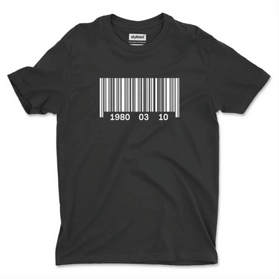 Custom Barcode Birthdate T - shirt - Classic - Black / XS - T - Shirt