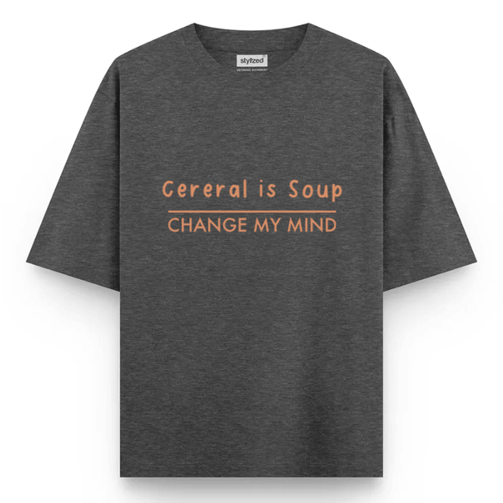 Custom Change My Mind T-shirt - Oversize - Charcoal Grey / XS - T-Shirt