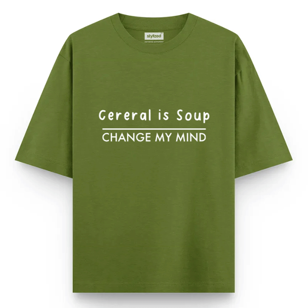 Custom Change My Mind T-shirt - Oversize - Military Green / XS - T-Shirt