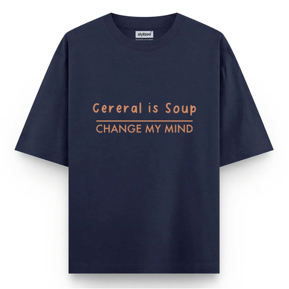 Custom Change My Mind T-shirt - Oversize - Navy Blue / XS - T-Shirt
