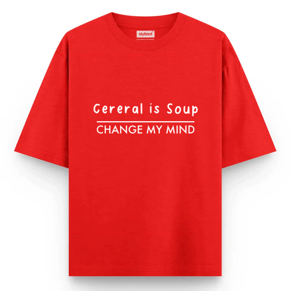Custom Change My Mind T-shirt - Oversize - Red / XS - T-Shirt
