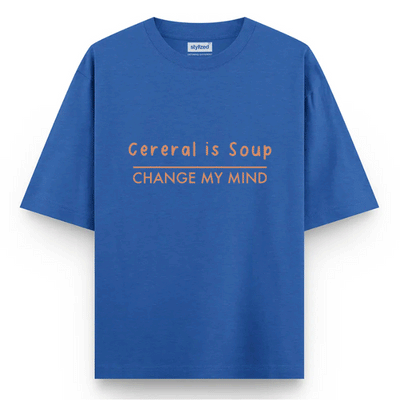 Custom Change My Mind T-shirt - Oversize - Royal Blue / XS - T-Shirt