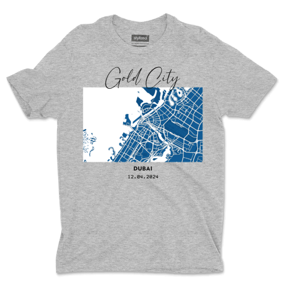 Custom City Map T - shirt - Classic - Light Grey / XS - T - Shirt