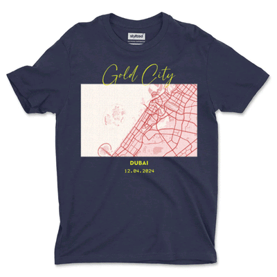 Custom City Map T - shirt - Classic - Navy Blue / XS - T - Shirt