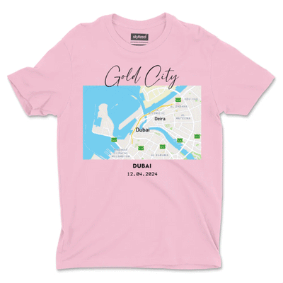 Custom City Map T - shirt - Classic - Pink / XS - T - Shirt