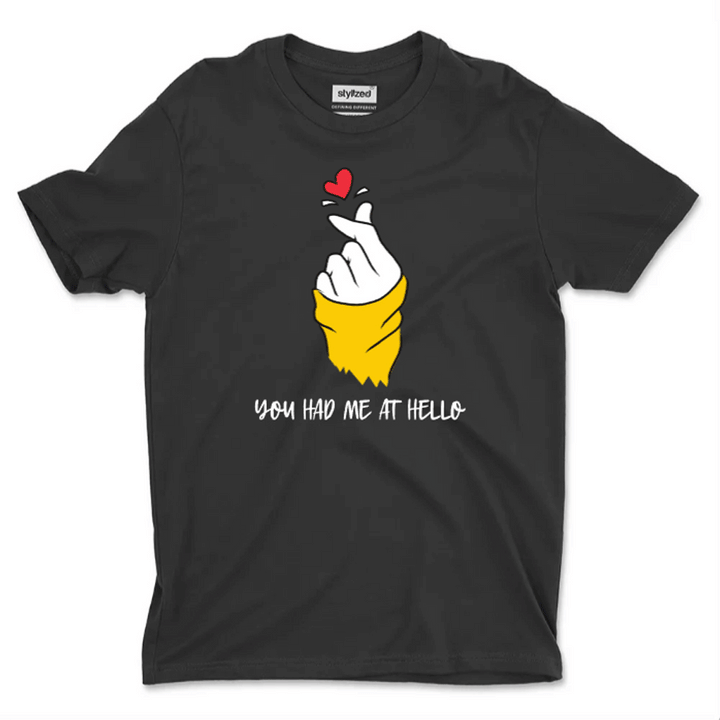 Custom Finger Heart T - shirt - Classic - Black / XS - T - Shirt