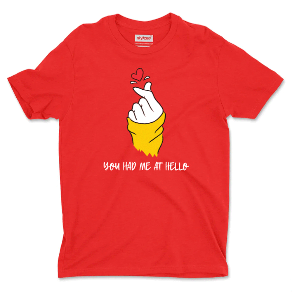Custom Finger Heart T - shirt - Classic - Red / XS - T - Shirt