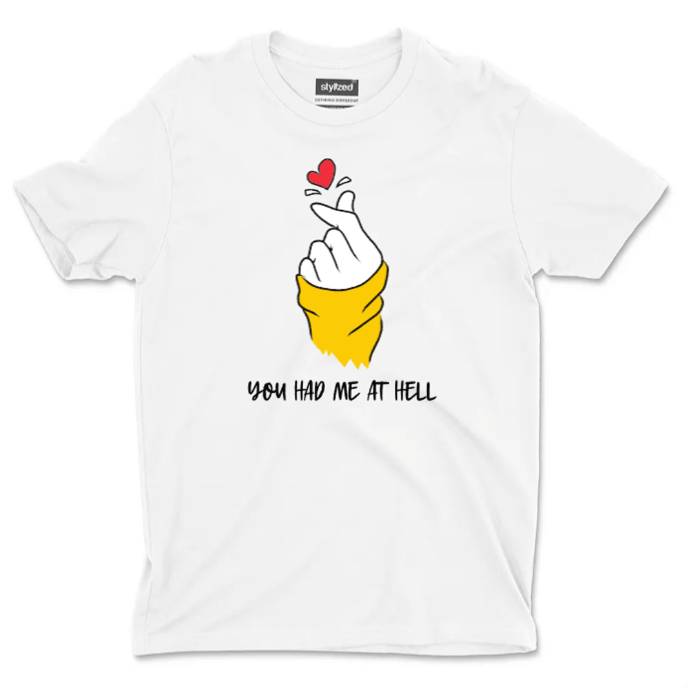Custom Finger Heart T - shirt - Classic - White / XS - T - Shirt