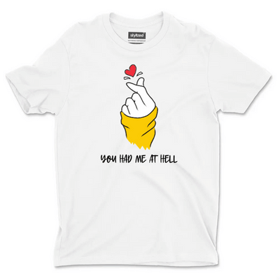 Custom Finger Heart T - shirt - Classic - White / XS - T - Shirt