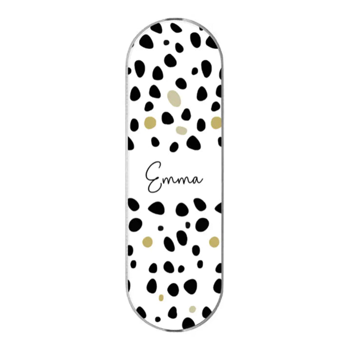 White Phone Grip Pebble Multi Color Custom Text, My Name Phone Grip - Stylizedd