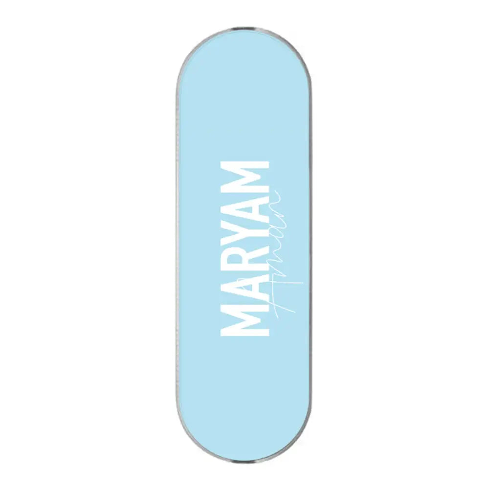 White Phone Grip Personalized Name Vertical, Phone Grip - Stylizedd