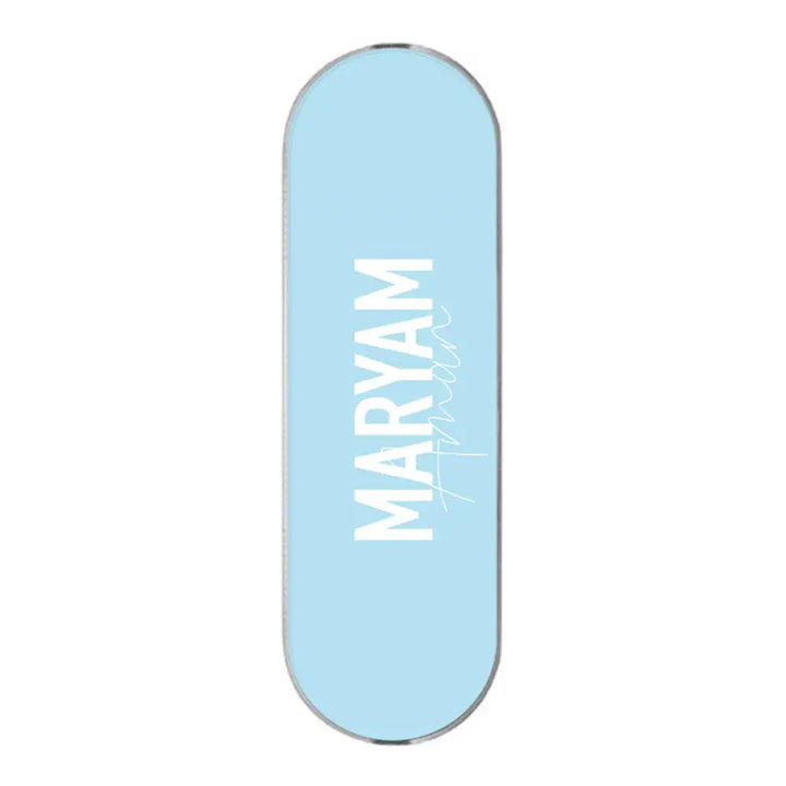 White Phone Grip Personalized Name Vertical, Phone Grip - Stylizedd