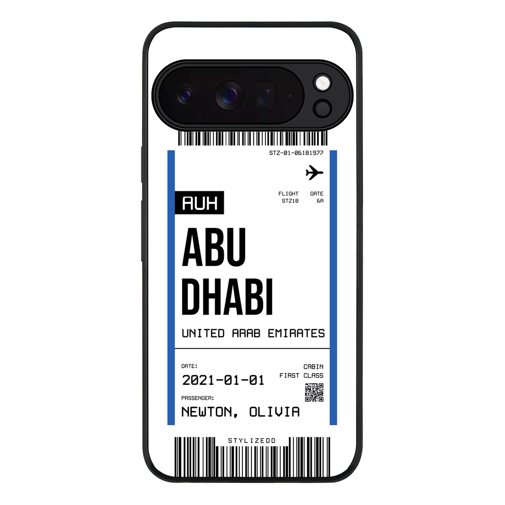 Custom Flight Boarding Pass Ticket Phone Case - Google