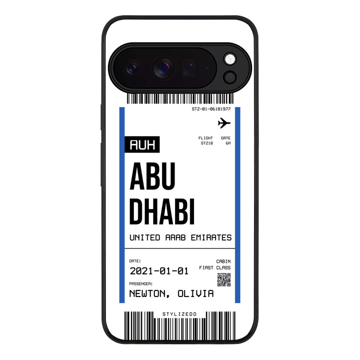 Custom Flight Boarding Pass Ticket Phone Case - Google